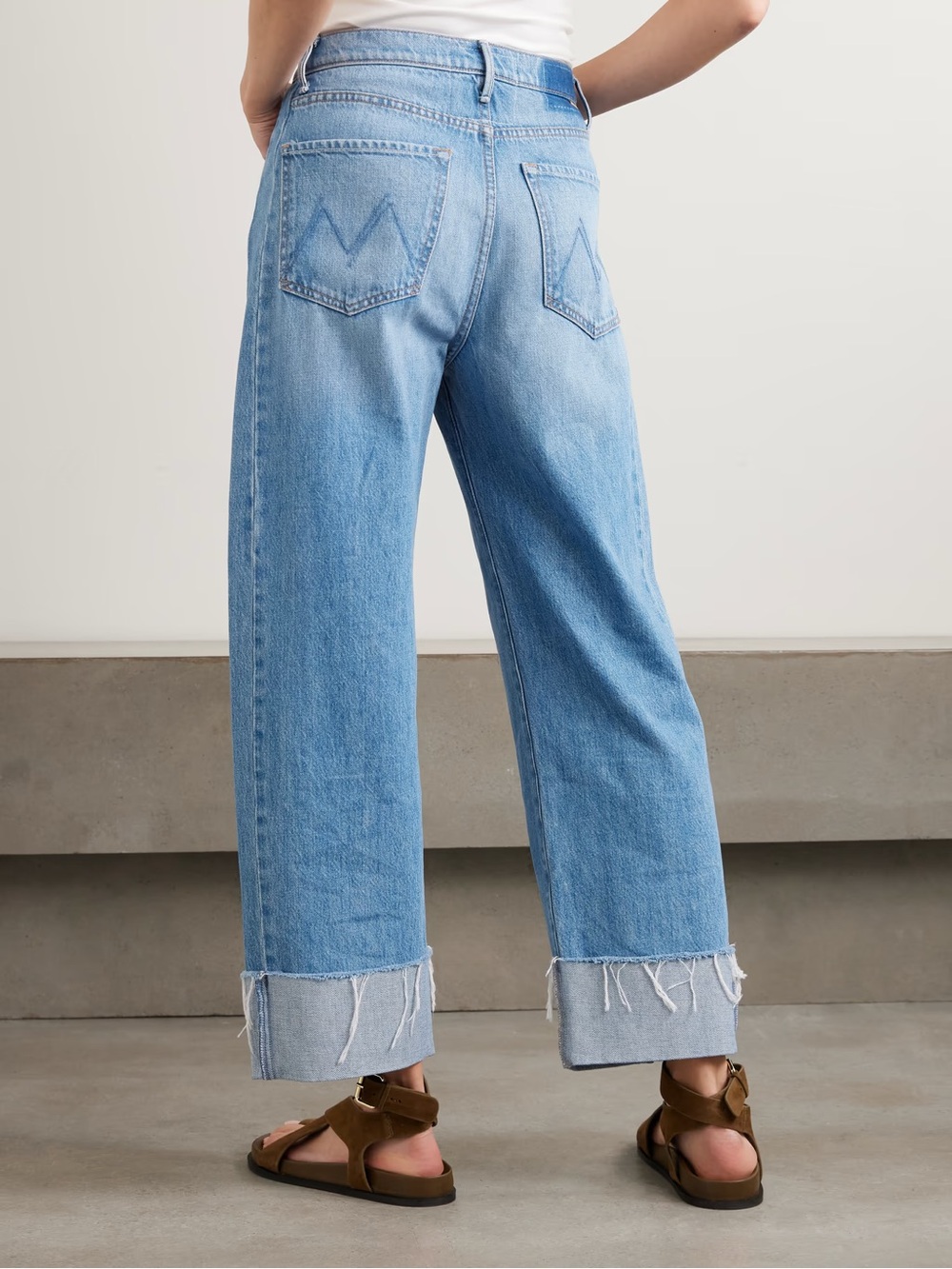 NWT MOTHER Superior The Half-Pipe Ankle Cuff Fray!